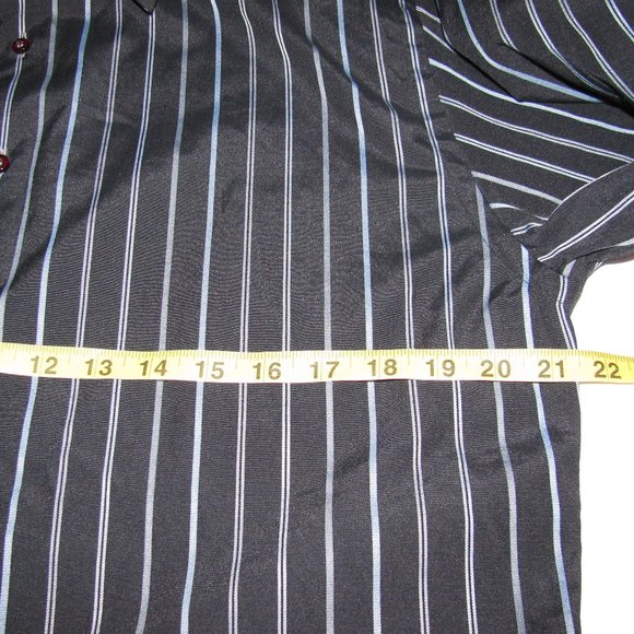 Roar Long Sleeve Black Striped Mens XL - Picture 6 of 7